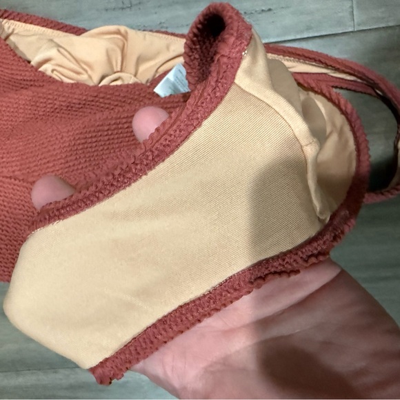 J Crew Brick Red Ribbed One Piece - Picture 6 of 6